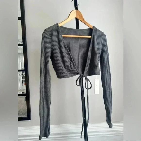 NWT Joah Brown reversible wrap cardigan top M/L - Picture 1 of 4